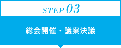 STEP03：総会開催・議案決議